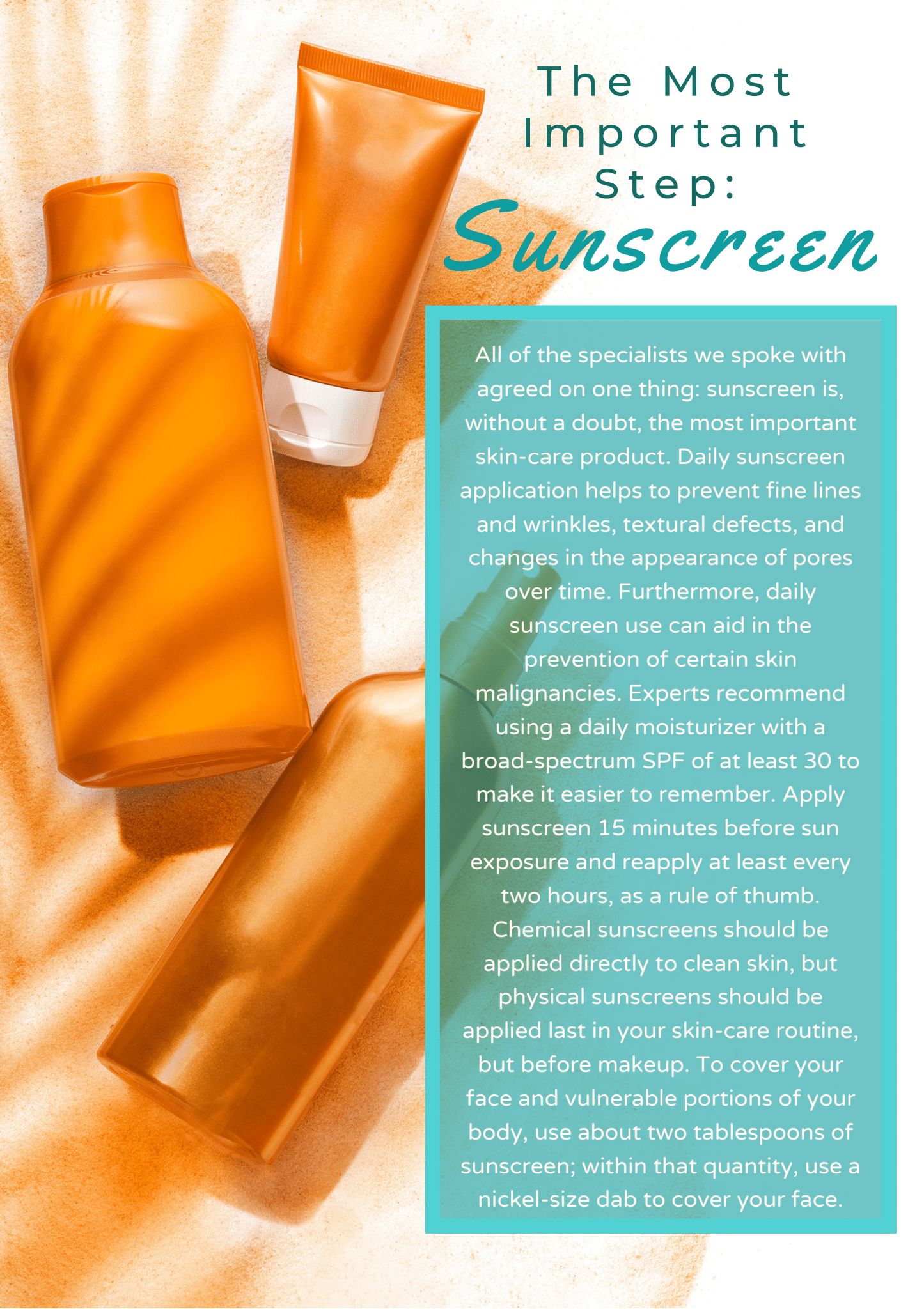 suncreen skincare